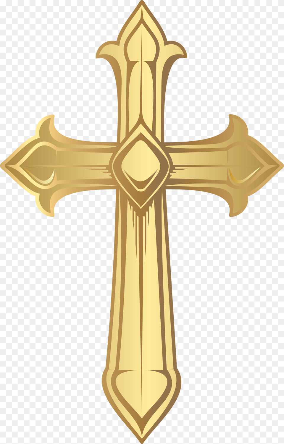 Cross Image High Quality Clipart Baptism Gold Cross Clipart, Symbol, Crucifix Free Png Download