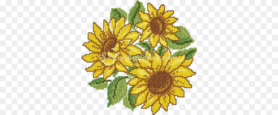 Download Cross Stitch Sunflower Cross Stitch Embroidery Patterns For Sunflower, Pattern, Chandelier, Lamp Png Image