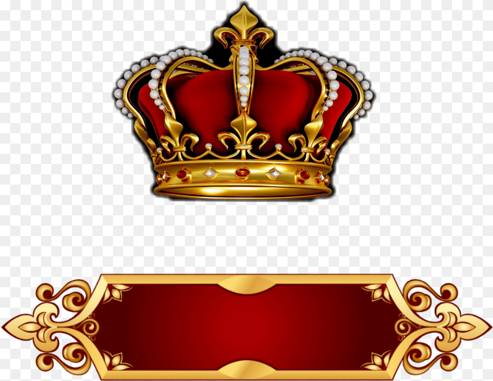 Download Crown Nameplate Banner Banner Design Transparent King Crown Transparent Background, Accessories, Jewelry Png Image