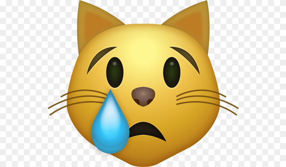 Download Crying Cat Iphone Emoji Jpg Cat Emoji, Ammunition, Grenade, Weapon, Animal Free Png