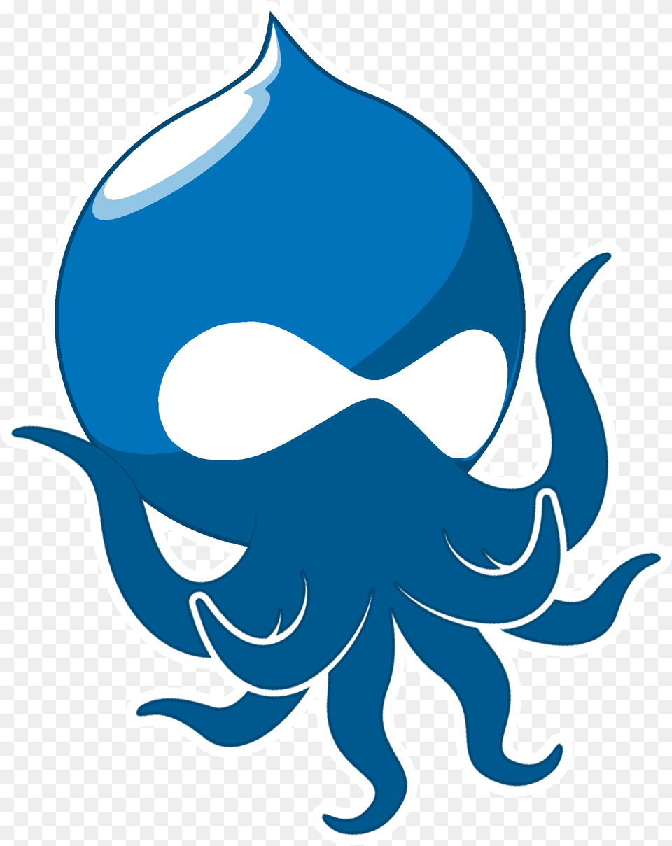 Cthulhu Drupal Icon Water Drop With Face Logo Drupal, Animal, Sea Life, Baby, Person Free Png Download