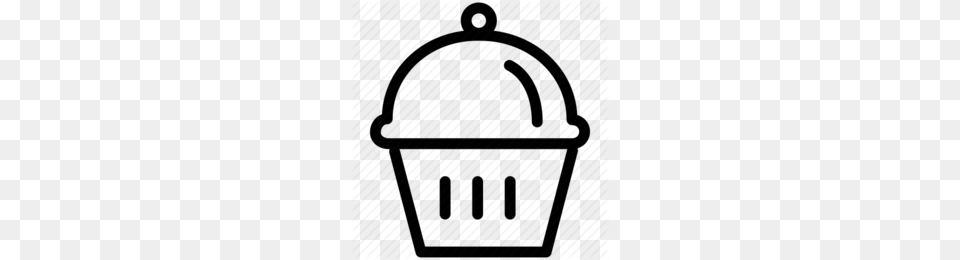 Download Cupcake Line Icon Muffin Pastry Style Diy Plastic, Basket, Bucket, Stencil, Shopping Basket Free Png