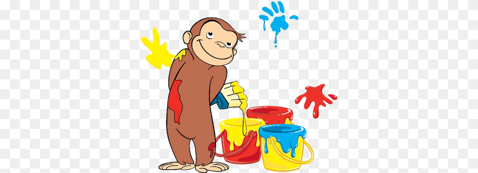 Download Curious George Cartoon Monkey Curious George 1st Birthday, Cleaning, Person, Face, Head Free Transparent Png