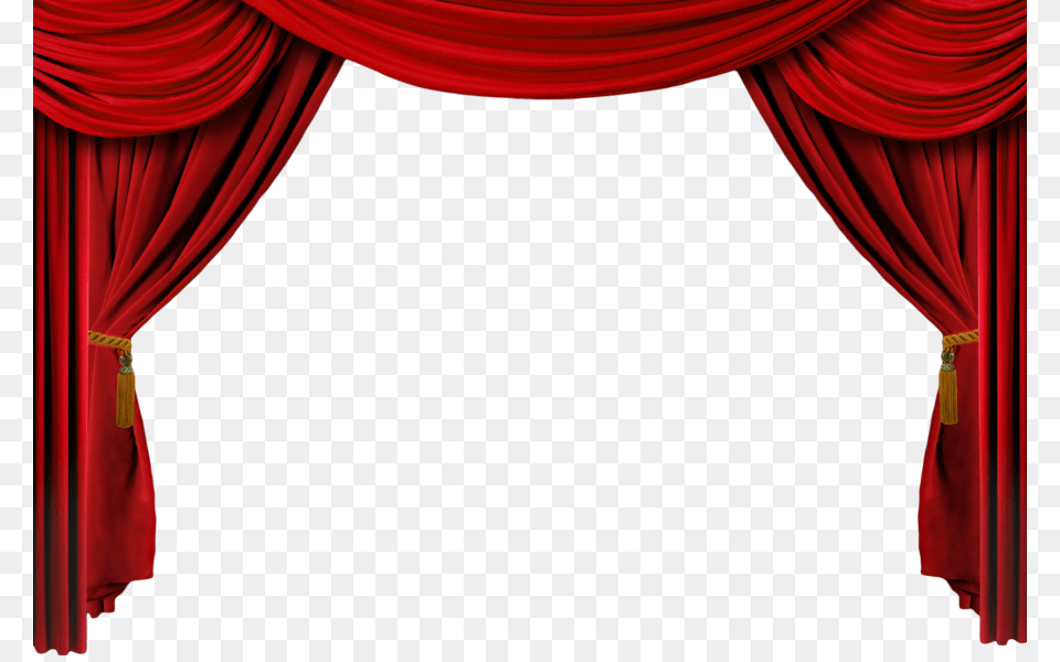 Download Curtain Clipart Window Treatment Window Red Curtain, Indoors, Stage, Theater Png