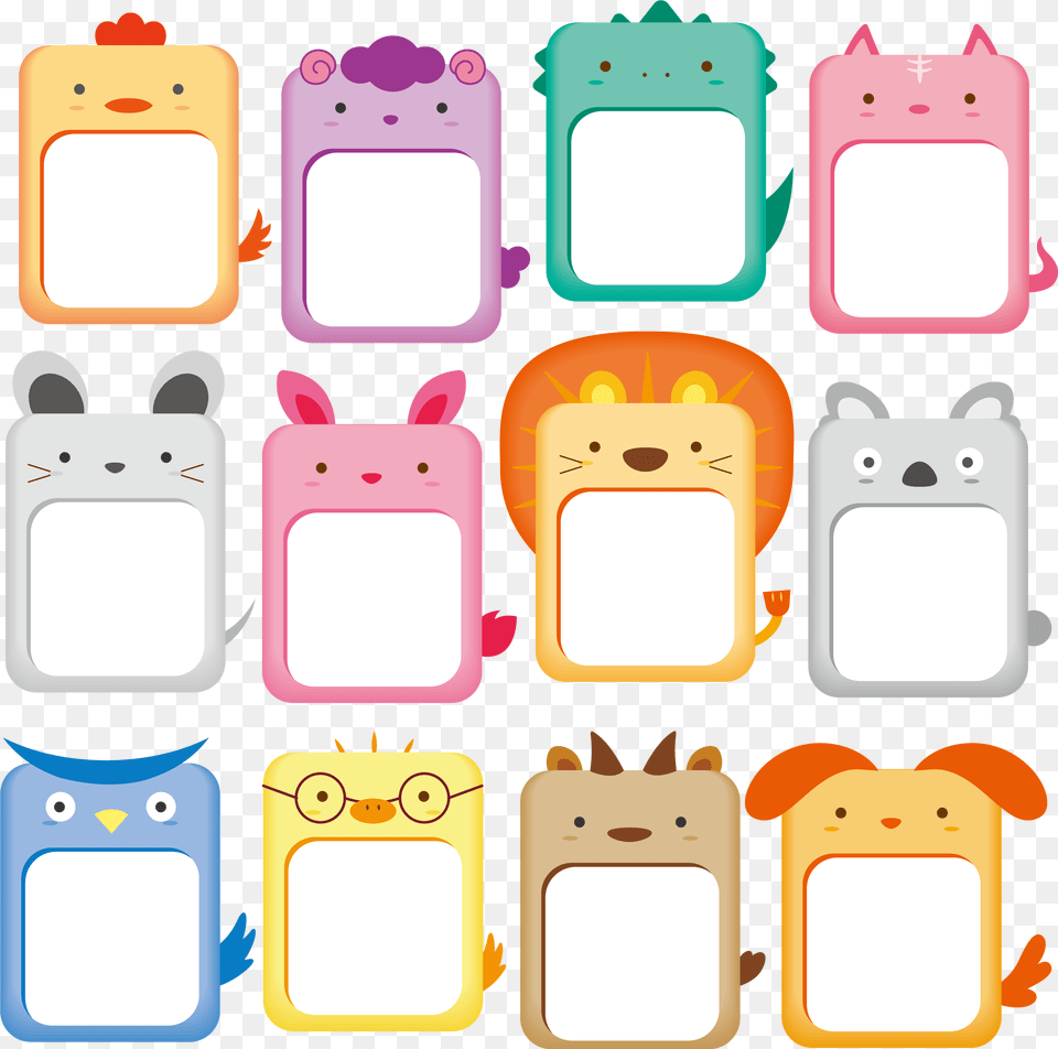 Download Cute Animals Frame Collection Animal Drawing Clip Art, Electronics, Mobile Phone, Phone Free Png