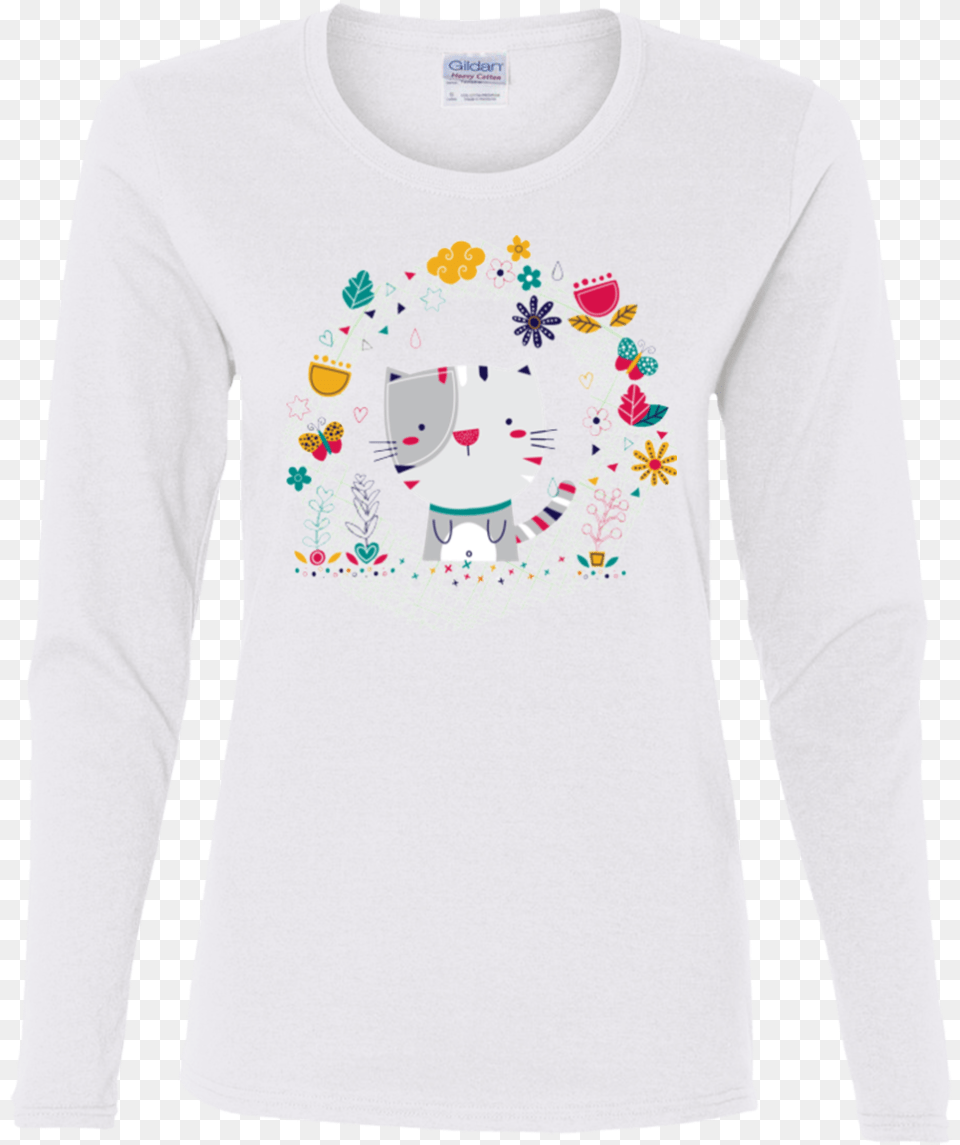 Download Cute Cat Lovely Baby Composition Notebook, Clothing, Long Sleeve, Sleeve, T-shirt Png