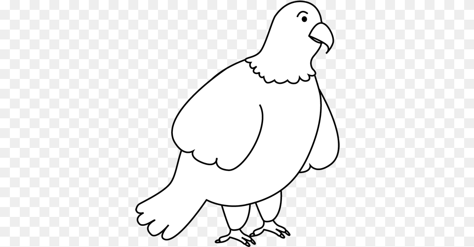 Download Cute Eagle Clipart Black And White Clip Art Lovely, Animal, Bird, Pigeon Free Transparent Png