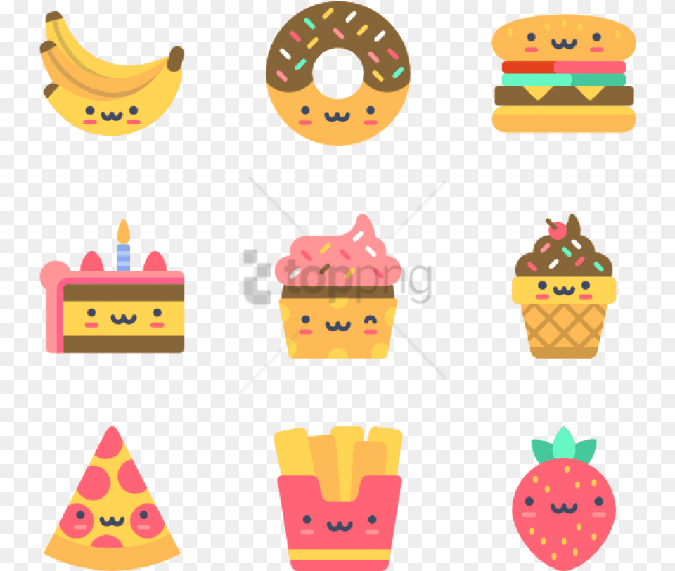 Cute Food Images Background Food Icon Transparent Background, Banana, Fruit, Plant, Produce Free Png Download