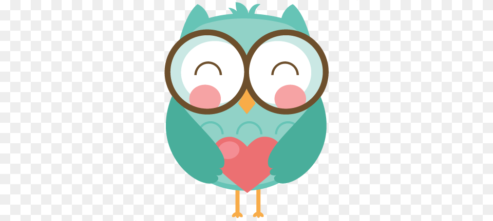 Download Cute Owl Clipart Owl Clip Art Bird Nose Heart Clipart, Balloon, Animal, Mammal, Rat Png Image