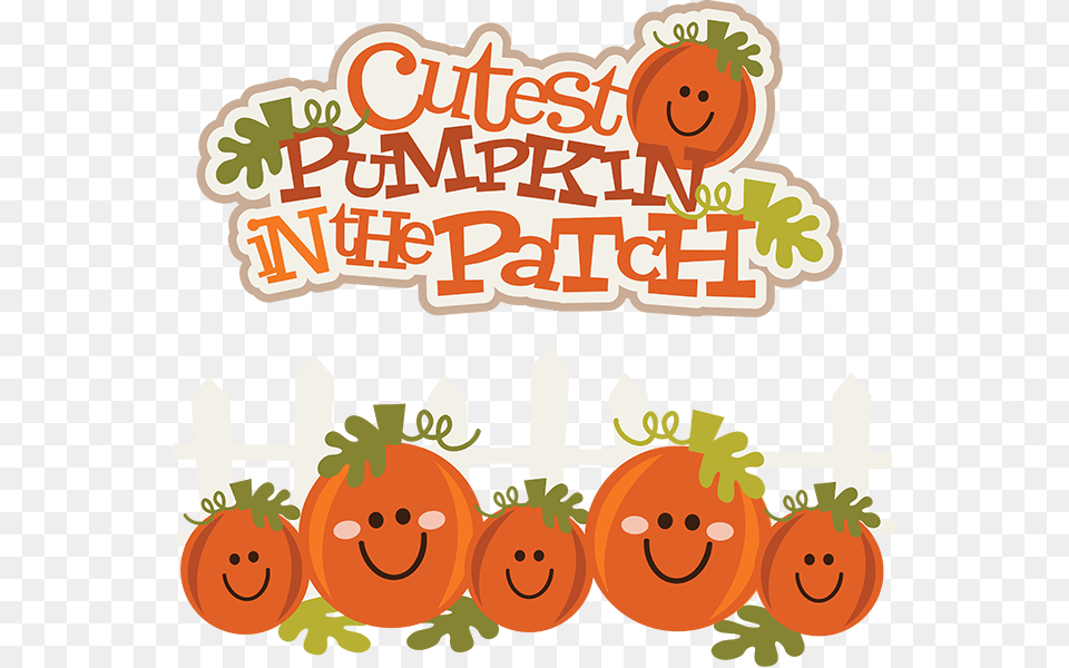 Download Cute Pumpkin Transparent Cutest Pumpkin In The Patch Clipart, Food, Plant, Produce, Vegetable Png Image