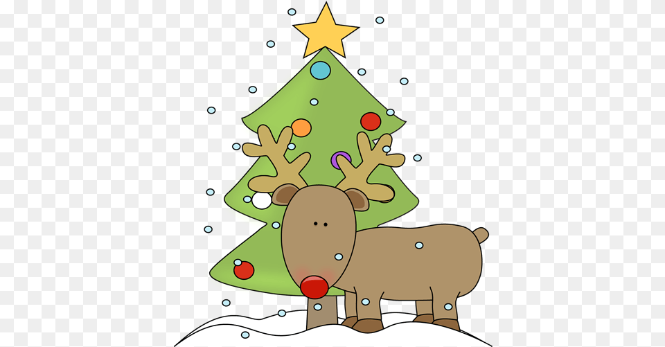 Download Cute Reindeer Christmas Background Christmas Clipart, Christmas Decorations, Festival, Christmas Tree Free Transparent Png