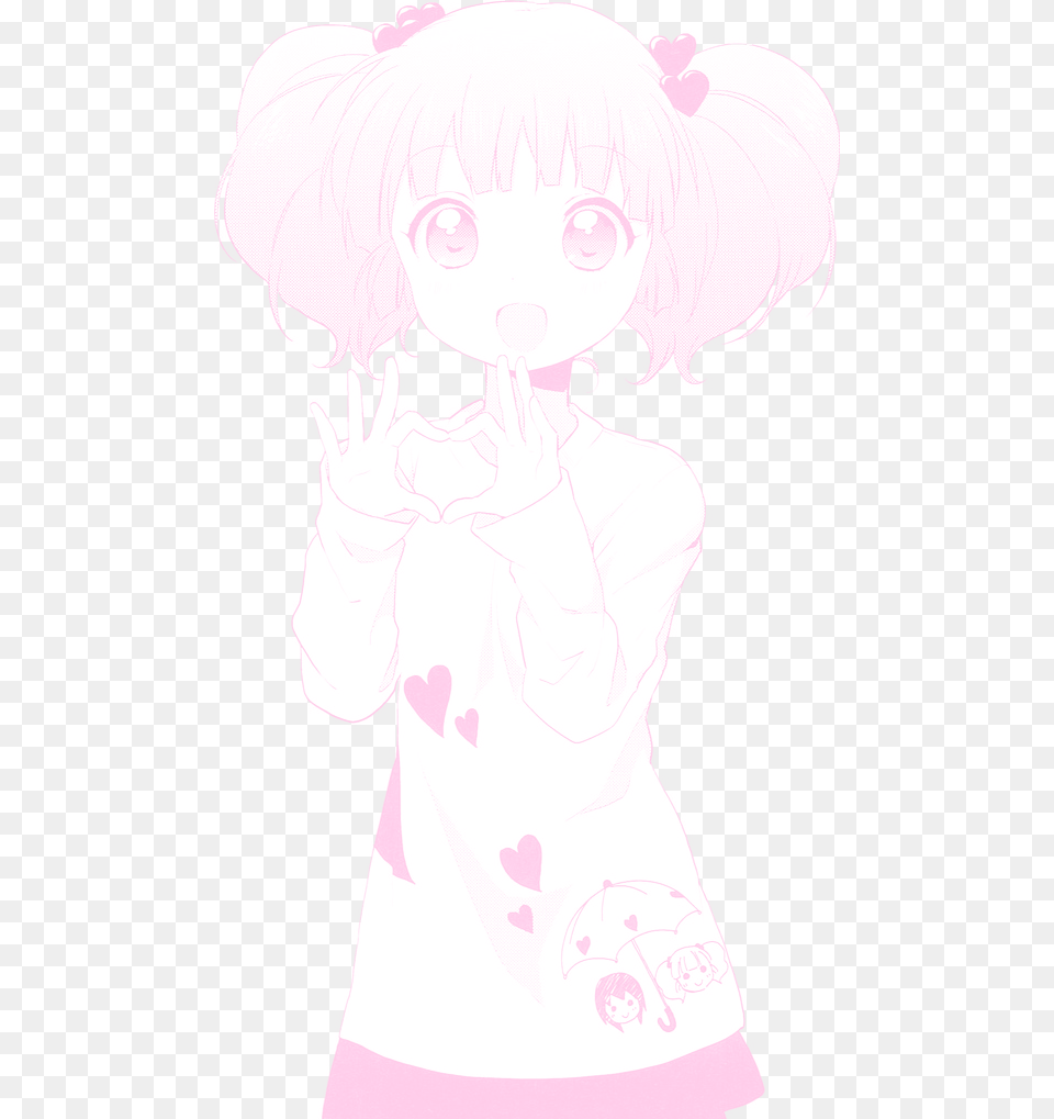 Download Cute Tumblr Soft Pink Anime Aesthetic Anime Girl, Book, Comics, Publication, Baby Free Transparent Png