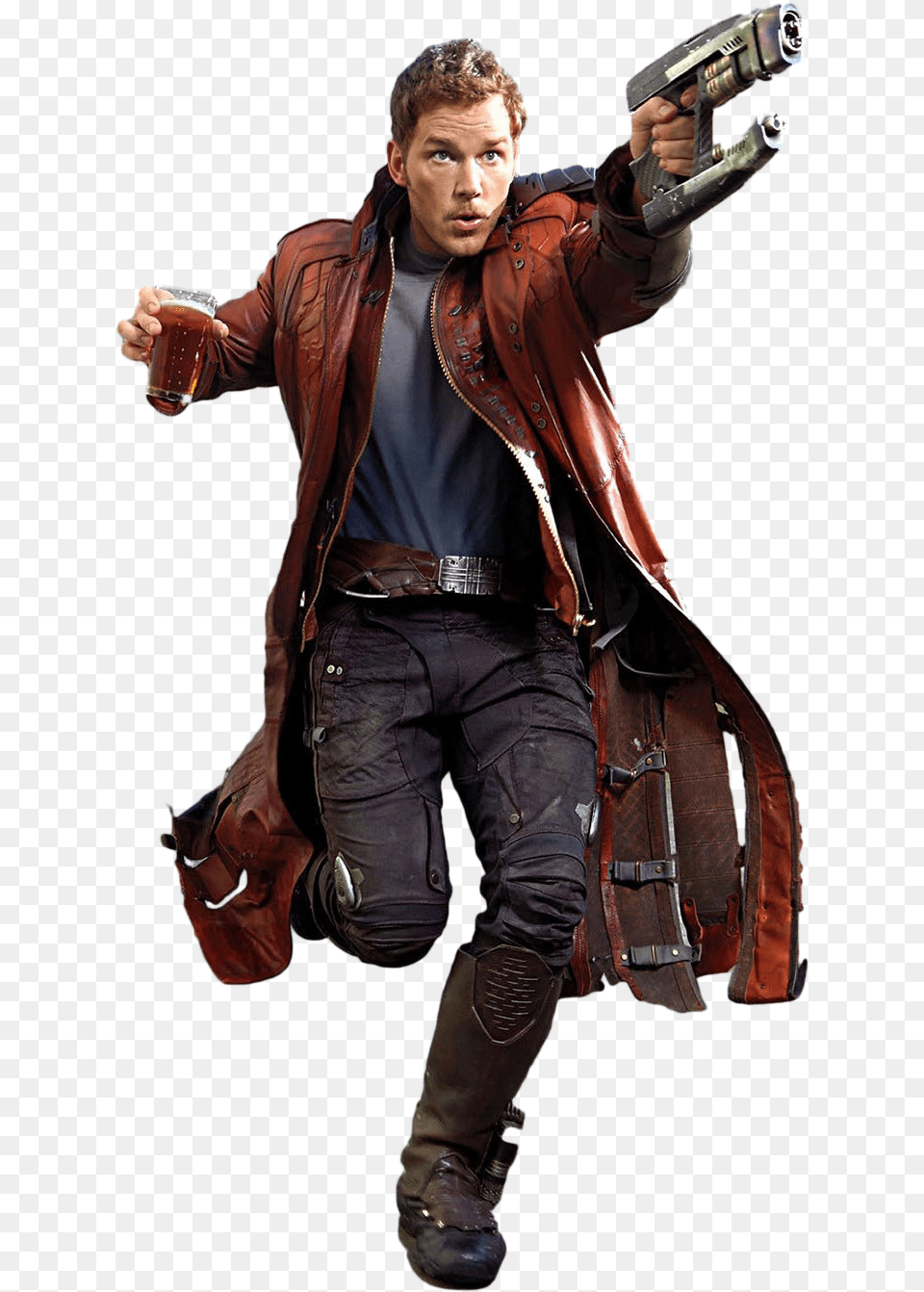 Download Cutout Star Lord Cut Out Full Size Star Lord, Weapon, Jacket, Handgun, Gun Png Image