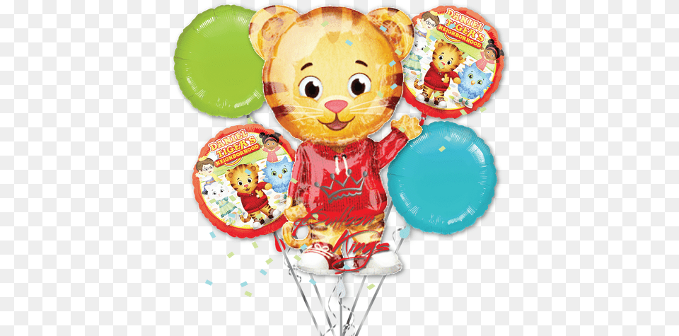Download Daniel Tiger Balloon Kings Daniel Tiger Birthday Balloons, Teddy Bear, Toy Free Transparent Png