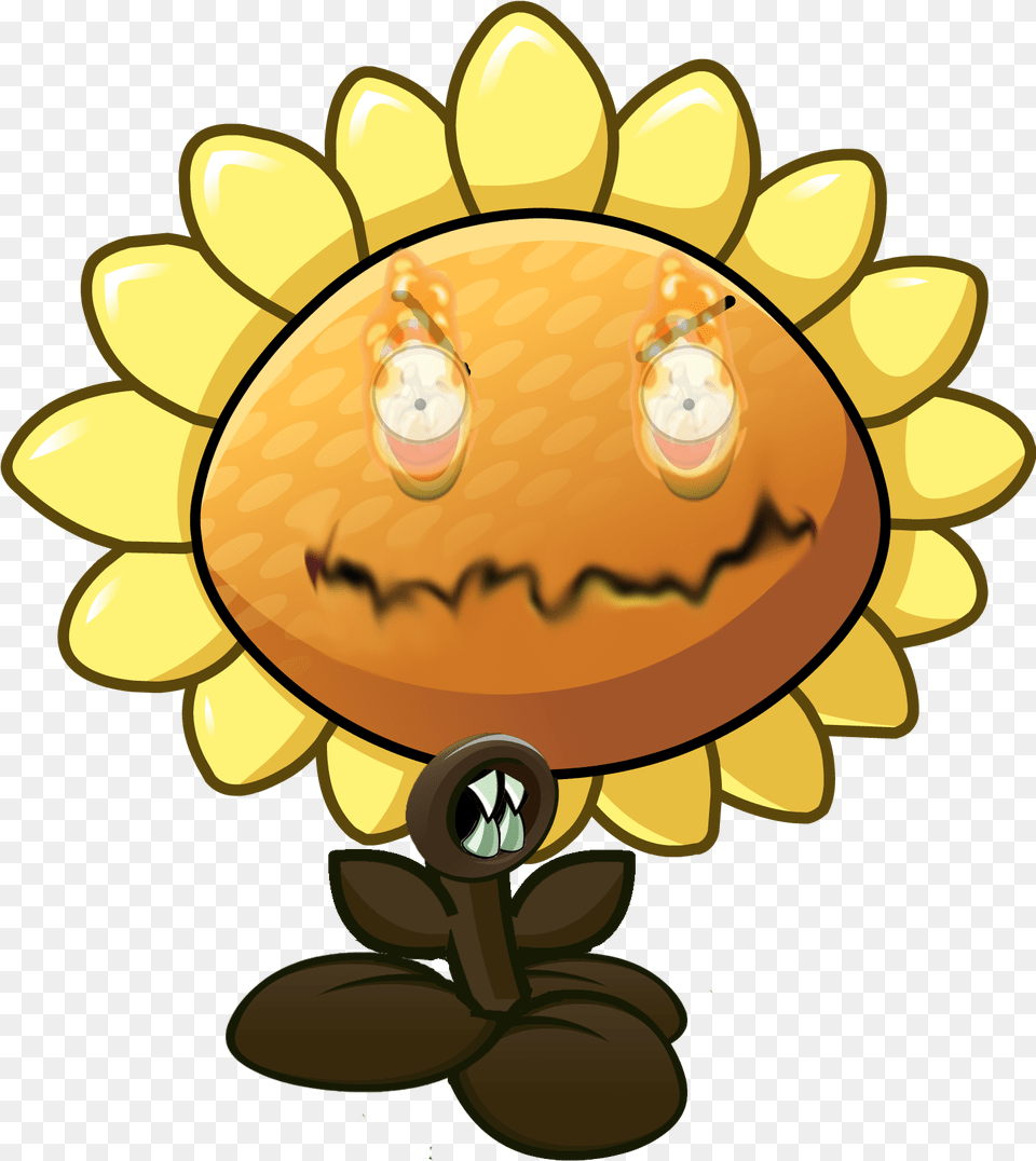 Download Dark Sunflower Plants Vs Zombies, Flower, Plant, Tape Png Image