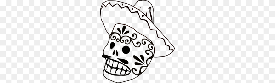 Download Day Of The Dead Skull No Background Clipart La Calavera, Clothing, Hat, Chandelier, Lamp Png