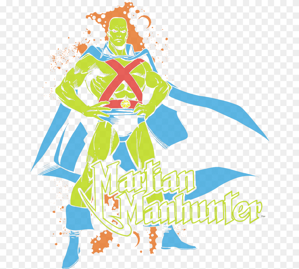 Dc Comics Martian Manhunter Poster, Book, Publication, Adult, Female Free Png Download