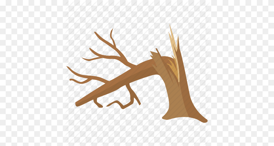 Download Dead Tree Icon Clipart Tree Clip Art Tree Wood Line, Antler, Animal, Lizard, Reptile Png