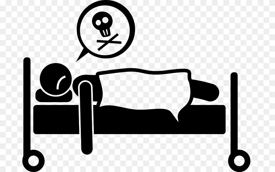 Death Bed Clipart Computer Icons Clip Art Videoblack, Silhouette, Lighting, Firearm, Gun Free Png Download