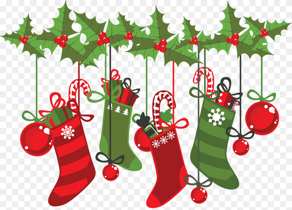 Download Decoration Stockings Christmas Creative Hd Image Christmas Stockings Clip Art, Festival, Christmas Decorations, Clothing, Gift Png