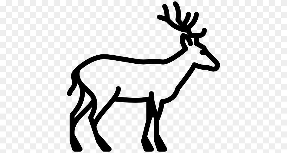 Download Deer Icon Black And White Clipart Deer Computer Icons, Bow, Weapon, Animal, Mammal Free Transparent Png