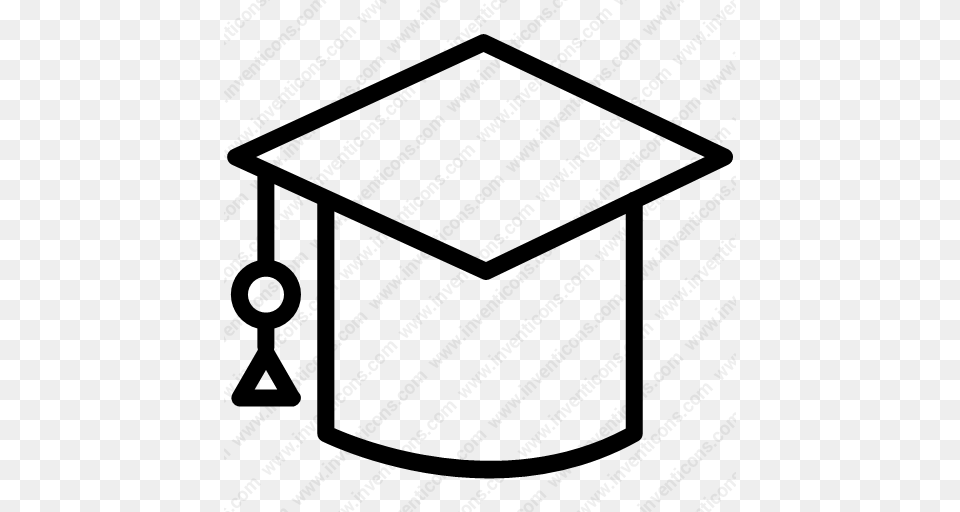 Download Degreecapgraduationhat Icon Inventicons, Gray Free Png