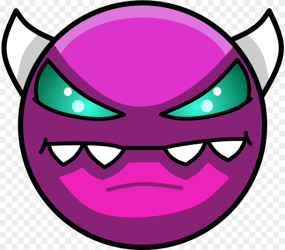 Download Demon Image For Medium Demon Geometry Dash, Purple, Baby, Person, Face Free Png