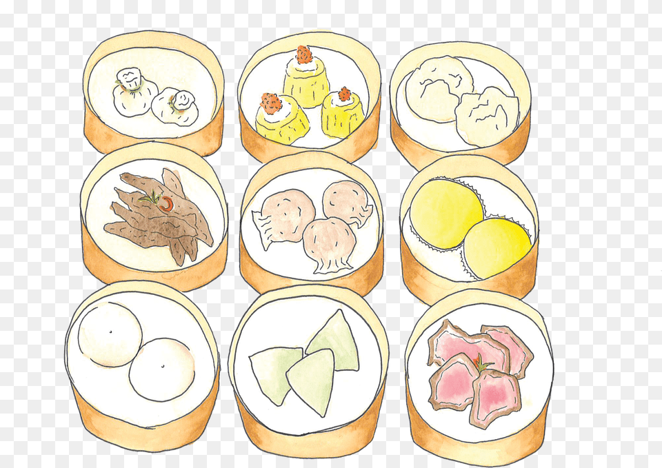 Dim Cuisine Sum Dumpling Illustration Dimsum Dim Sum Cartoon, Person, Art, Face, Head Free Png Download