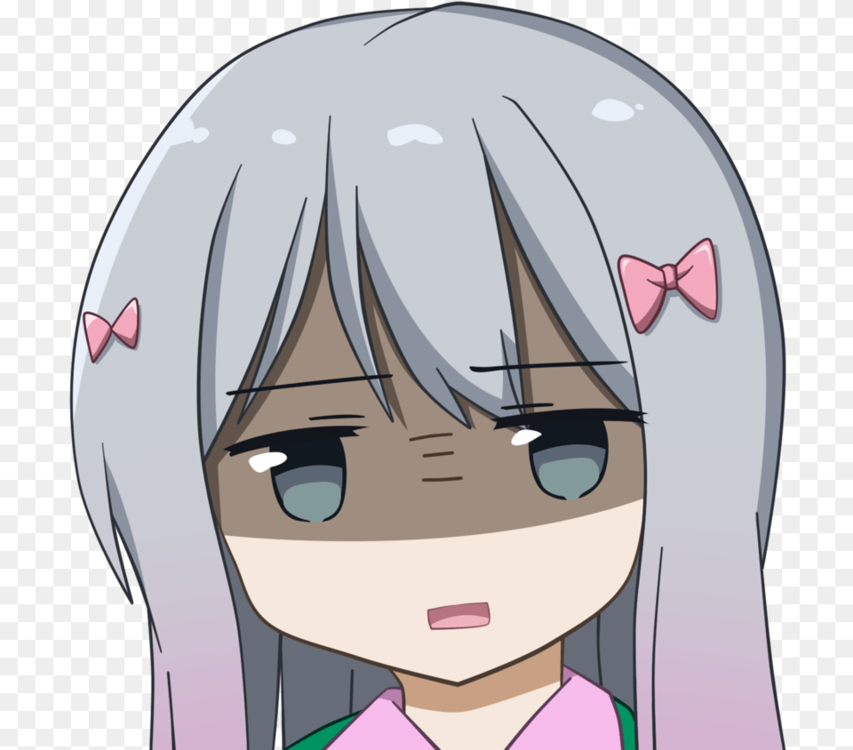 Disappointed Anime Face Transparent Discord Anime Emotes, Book, Comics, Publication, Person Free Png Download