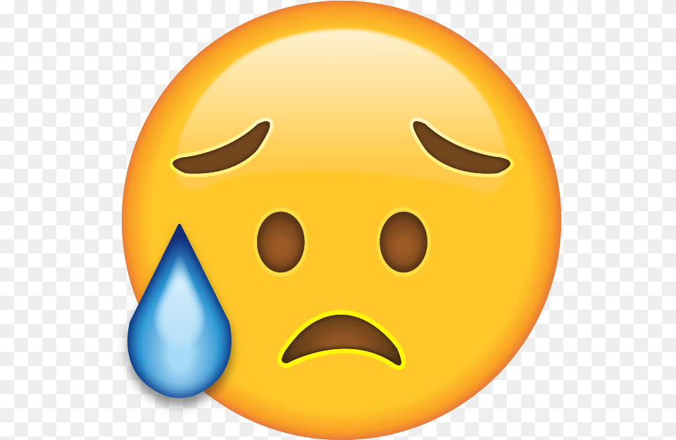 Disappointed But Relieved Face Disappointed Emoji, Sphere, Disk Free Png Download