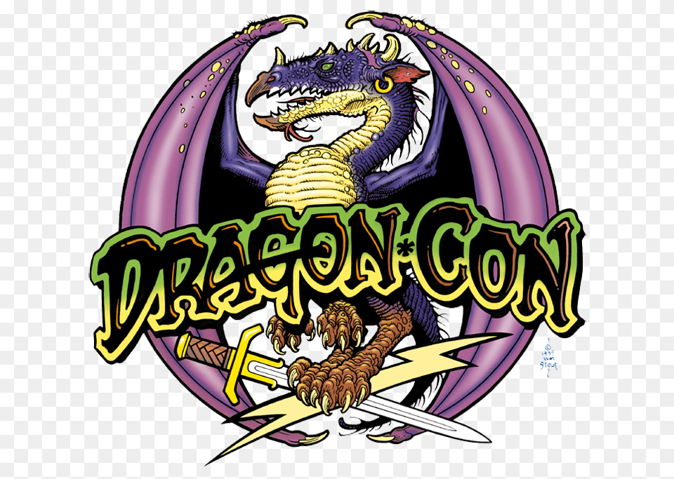 Dishonored Clipart Symbol Dragon Con Image Dragon Con Logo, Animal, Dinosaur, Reptile Free Png Download