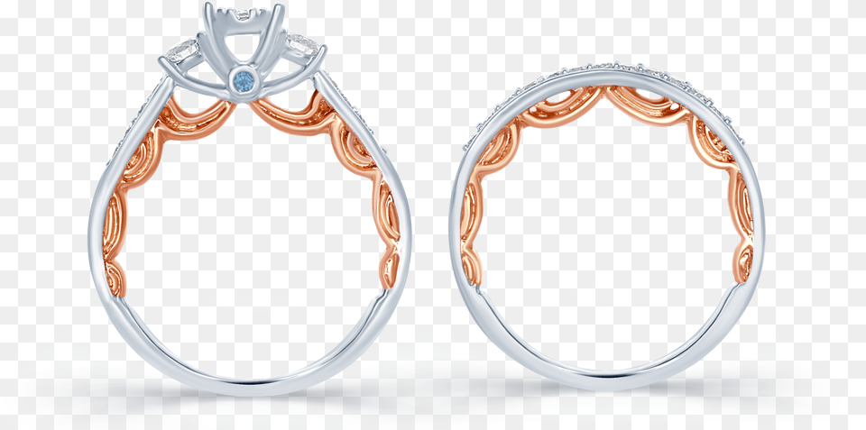 Download Disney Enchanted Cinderella White And Rose Gold Diamond, Accessories, Jewelry, Earring, Plate Free Transparent Png