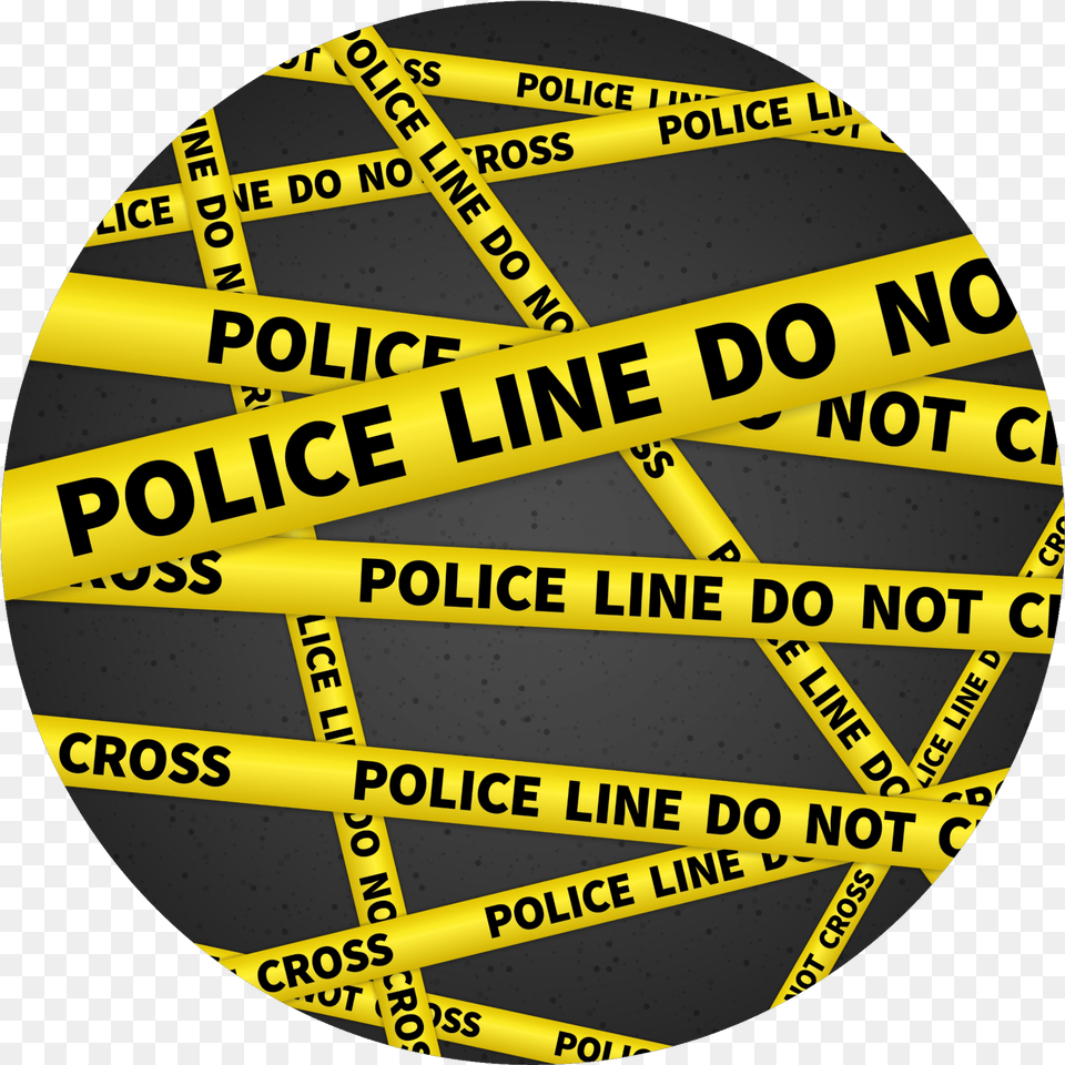 Download Do Not Cross Pop Up Expandable Phone Grip Police Circle, Sphere, Symbol, Astronomy, Outer Space Png