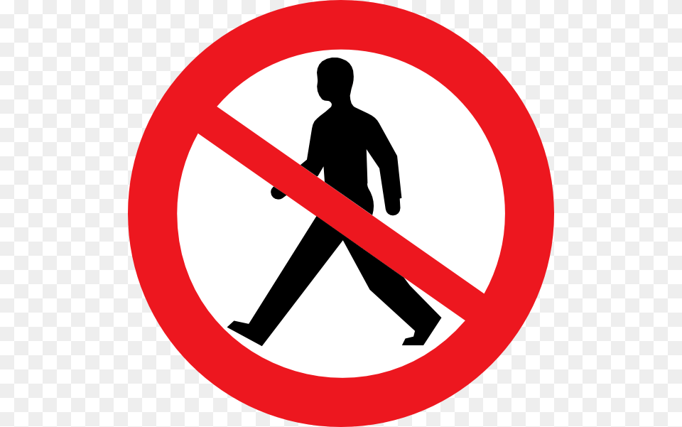 Download Do Not Enter Man Clipart, Sign, Symbol, Road Sign, Adult Free Transparent Png