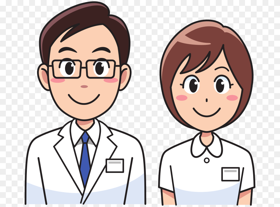 Download Doctor Male And Female Clipart Physician Nursing Clip, Publication, Book, Clothing, Coat Free Png