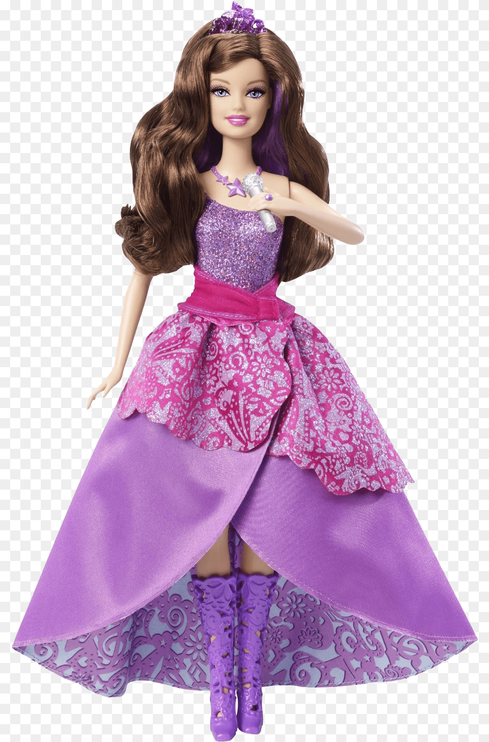Download Doll Download Barbie Princess And The Popstar Doll, Toy, Figurine, Person, Face Png