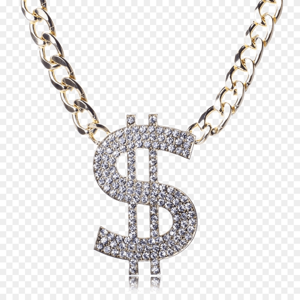 Download Dollar Chain Clip Art Library Dollar Gold Chain, Accessories, Jewelry, Necklace, Diamond Png