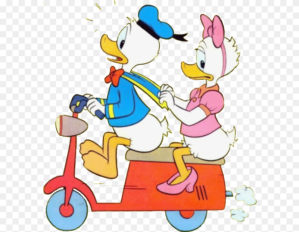 Donald Duck And Daisy Clipart Daisy Duck Donald Duck And Daisy Quotes, Cartoon, Baby, Person, Transportation Free Png Download