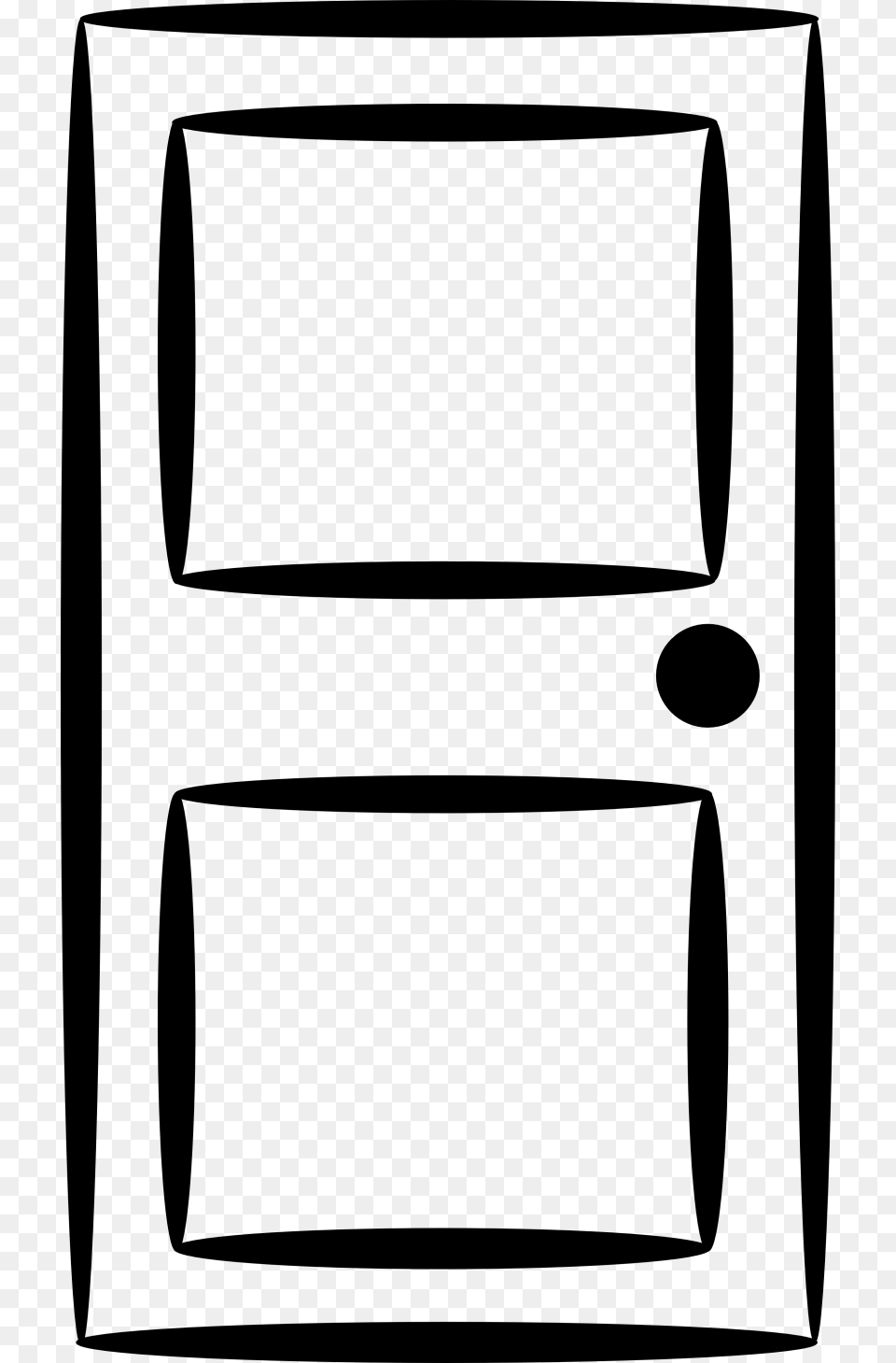 Door Cartoon Black And White Clipart Cartoon Clip Art, Gray Free Png Download