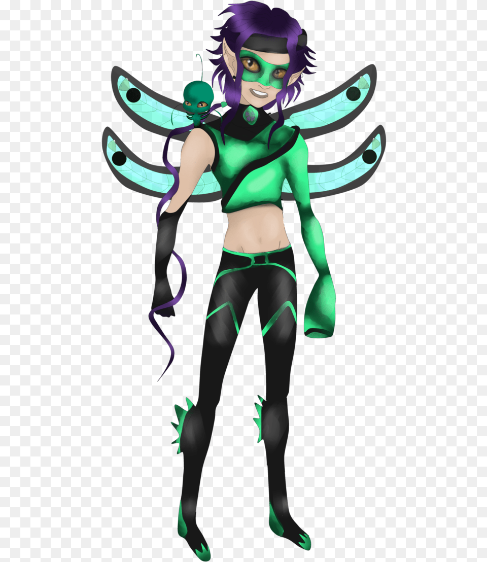 Dragon Fly Image With No Background Marinette Miraculous Ladybug Costume, Clothing, Person, Book, Comics Free Png Download