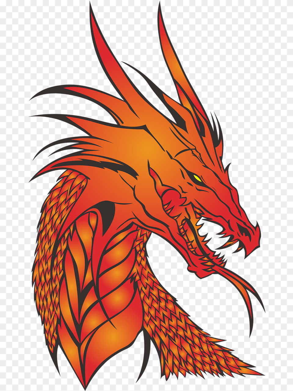 Dragon No Background The Head Dragon Silhouette, Person Free Png Download