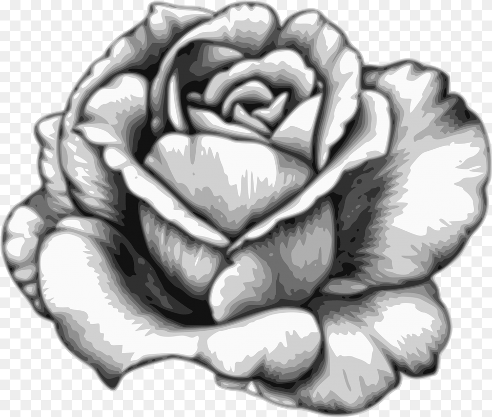 Download Drawing Flower Watercolor Black White Rose Fleur Pencil Flower Vase Drawing, Food, Leafy Green Vegetable, Plant, Produce Png Image