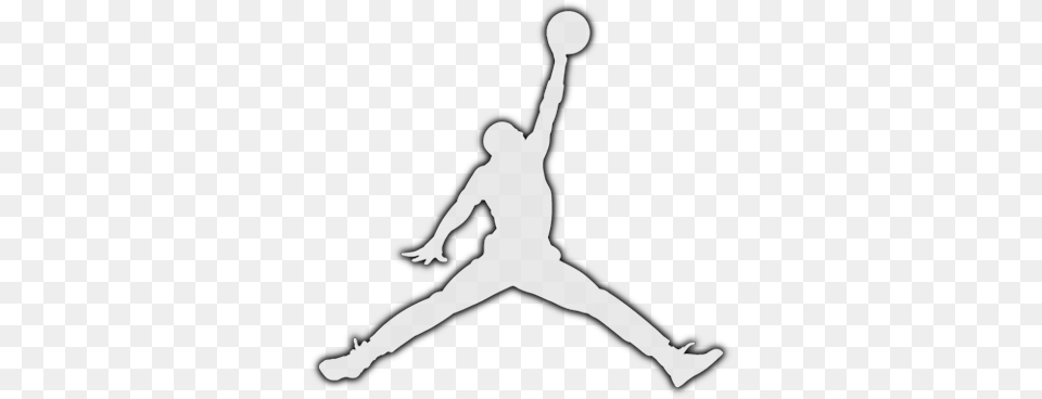 Download Drawing Jordans Symbol Jordan Logo Drawing, People, Person, Stencil, Silhouette Free Transparent Png