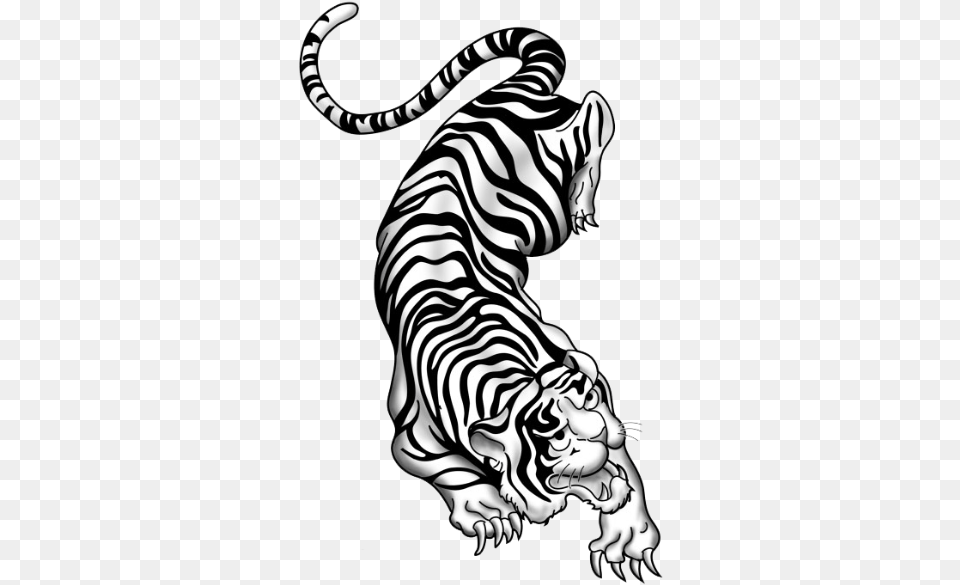 Download Drawing Tiger Ink Tribal Tiger, Animal, Wildlife, Mammal Png