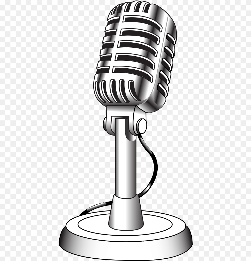 Download Drawn Old Style Microphone Old School Microphone Drawing, Electrical Device, Smoke Pipe Free Transparent Png