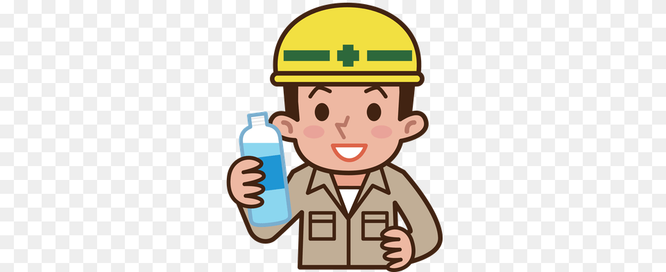 Download Drinking Water Clip Art Clip Art Library Drink Water Clipart, Clothing, Hardhat, Helmet, Face Png Image