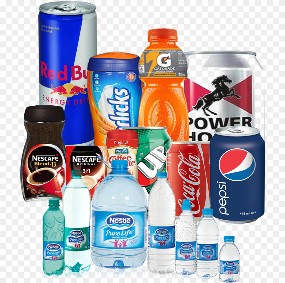 Download Drinks And Tea Pktrolley Gatorade Nestle Nestle Water Bottles, Can, Tin, Beverage, Coffee Free Png