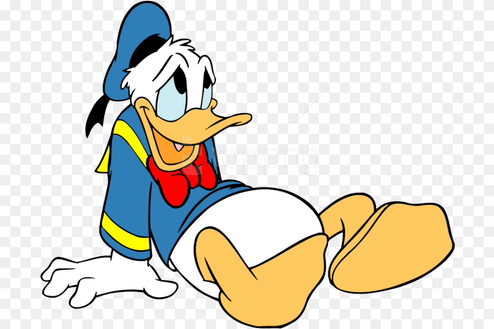 Download Duck Photo Background Donald Duck Sitting Down Free Transparent Png