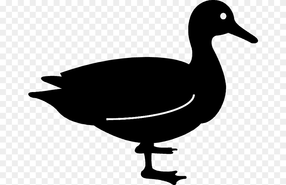 Download Duck Silhouette Clipart Duck Goose True Duck Silhouette, Cross, Symbol, Sword, Weapon Png