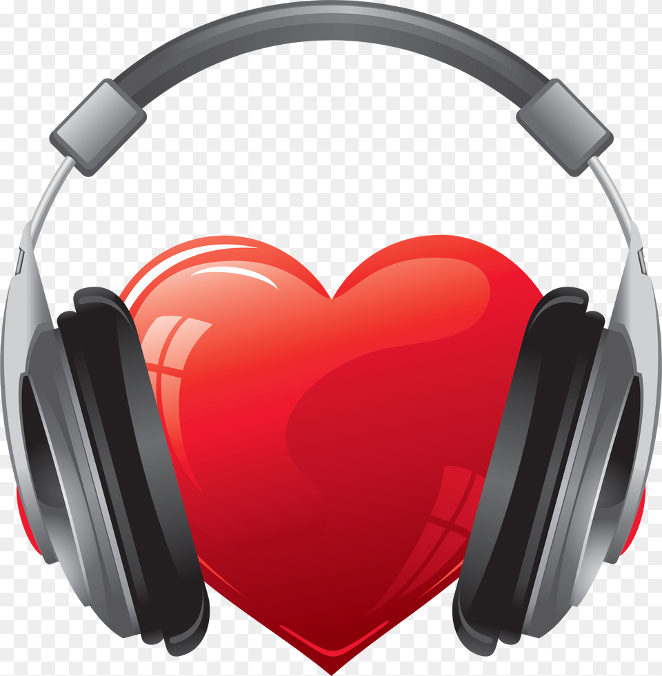 Download Earbuds Clipart Heart Heart With Headphones, Electronics Png